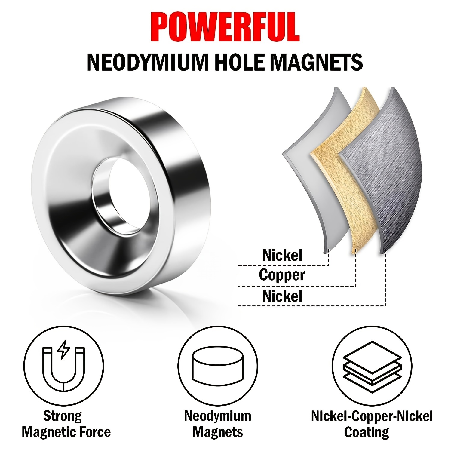 Disc Neodymium Magnets 10mm dia x 2mm 12pcs/pack