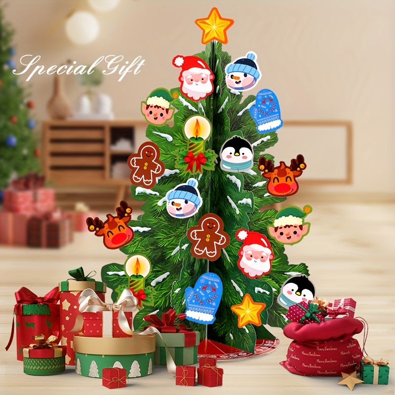 3d Pop Up Christmas Tree Detachable Bird Butterfly Penguin - Temu