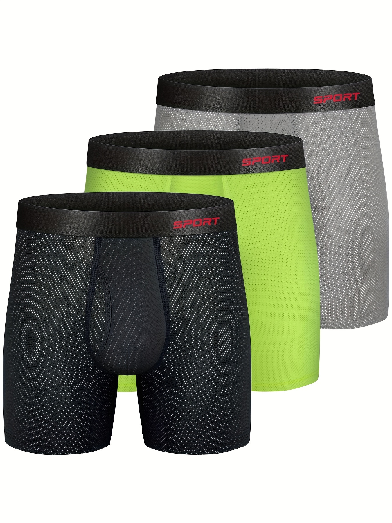Men's Mixed Color Performance Athletic Sport Underwear Mesh - Temu