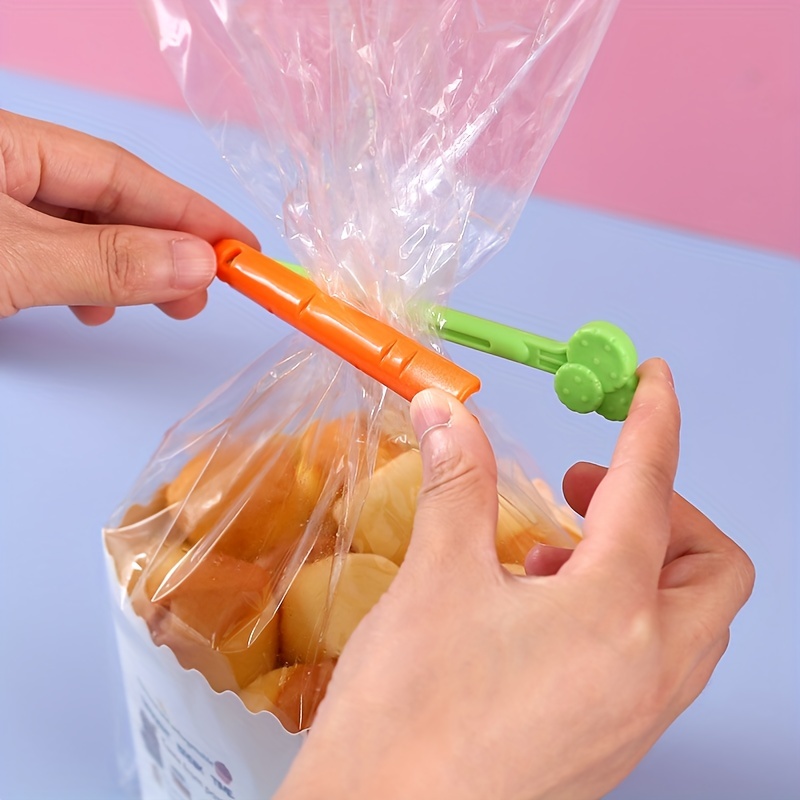 Portable Kitchen Storage Food Snack Seal Sealing Bag Clips Sealer Clamp  Plastic Tool Refrigerator Sticker Kitchen Accessories