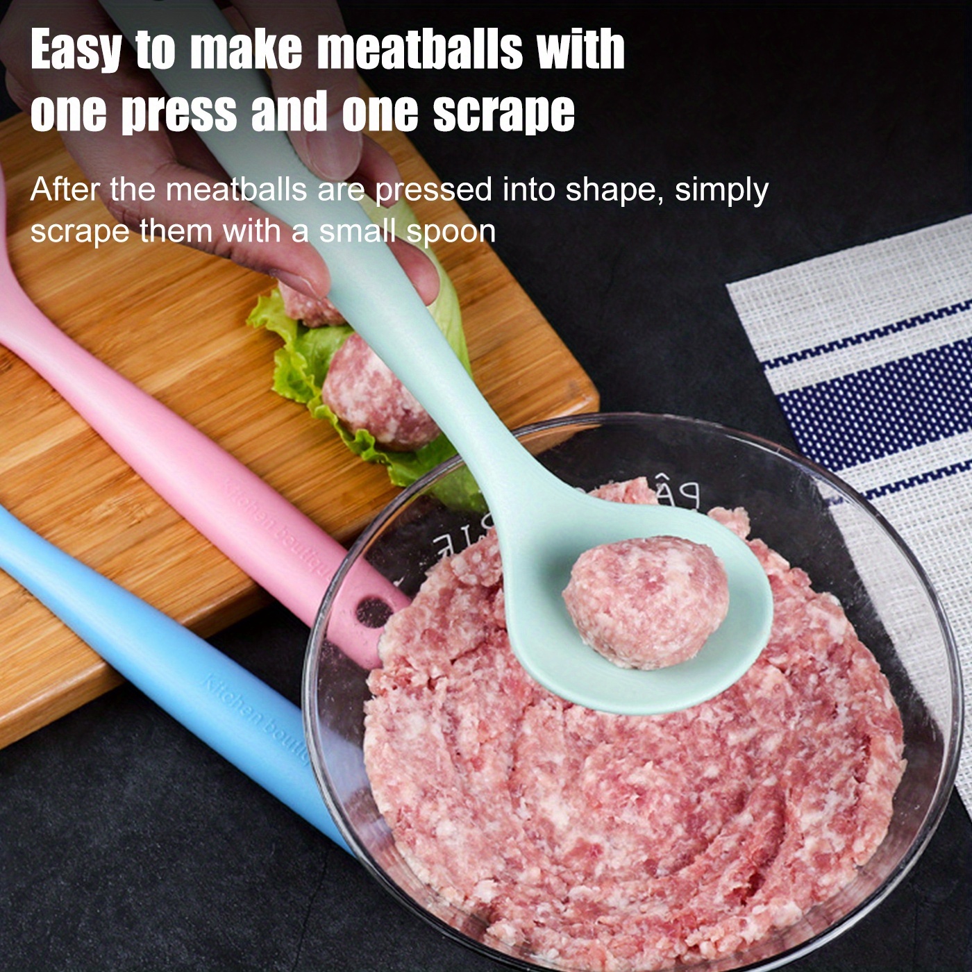 1PC, Making Magic Meatball Utensil, Meatball Scoop Maker, Tool For  Squeezing Meatballs, Stainless Steel Meatball Spoon