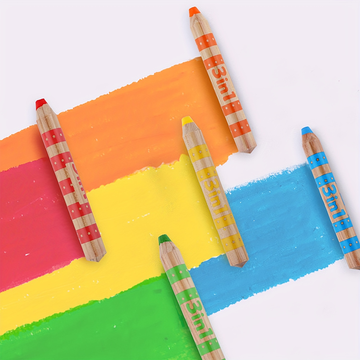 Super Jumbo Wax Crayons 8 Pack  Colouring Pencils & Crayons