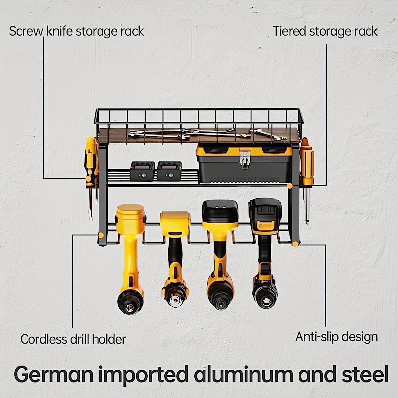 Porta Trapano In Metallo A 3 Strati Resistente Supporto - Temu Italy