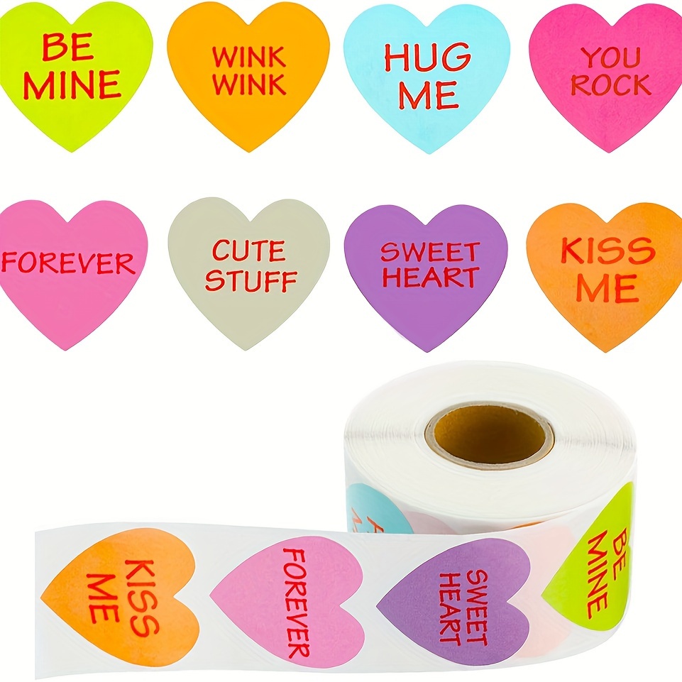 Valentine's Day Stickers Vintage Heart Shape Self adhesive - Temu