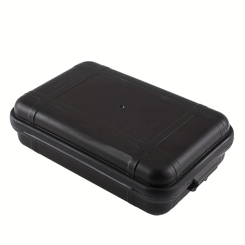 VGEBY Outdoor Shockproof Box, Waterproof Plastic Dry Storage Box for Small  Tools Carrying(L-Black)