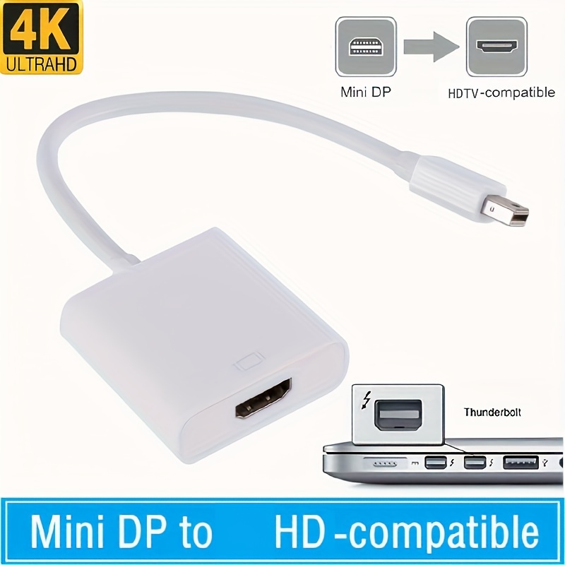 Adaptateur Mini Display port vers HDMI Convertisseur 4K