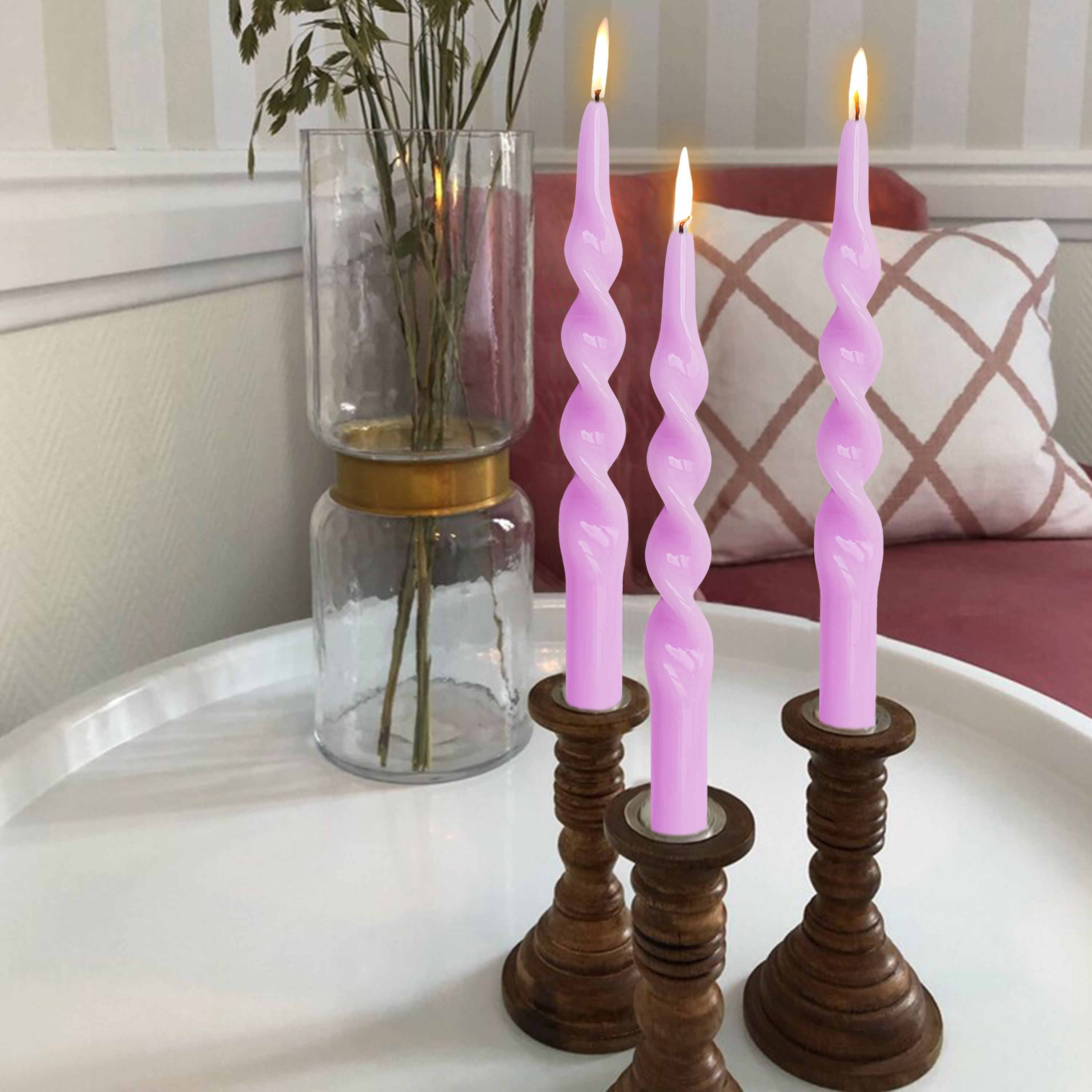 Spiral Taper Candles ~ 4 Colors