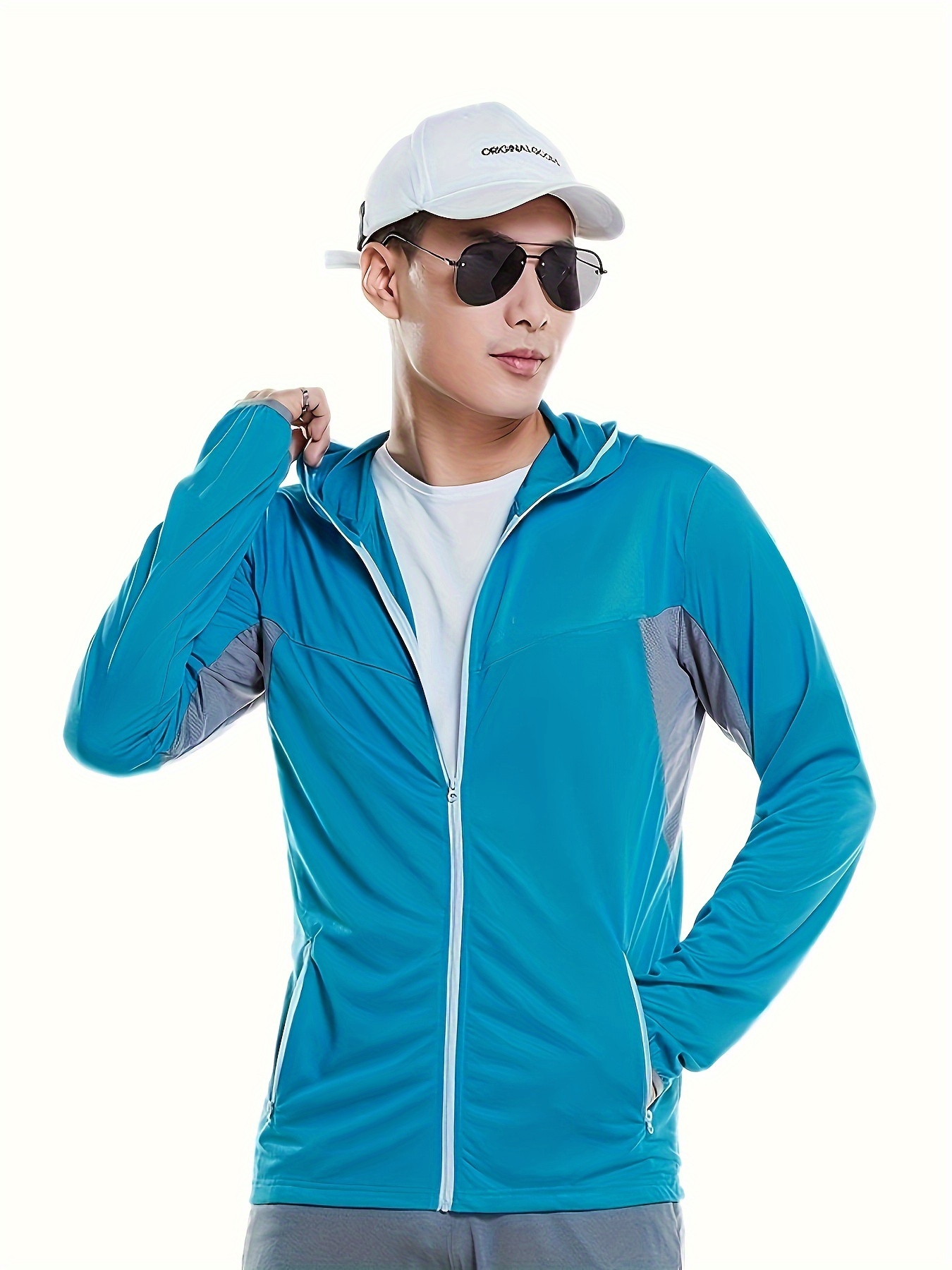Trendy Hooded Sun Protective Jacket Men's Breathable Uv - Temu United  Kingdom