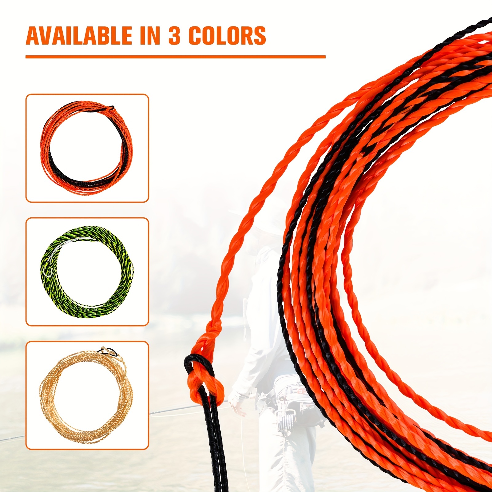 2 pcs 12FT Tenkara Furled Leader Fly Fishing Line Double Color Braided  Tenkara Line with 7cm Loop, Braided Line -  Canada