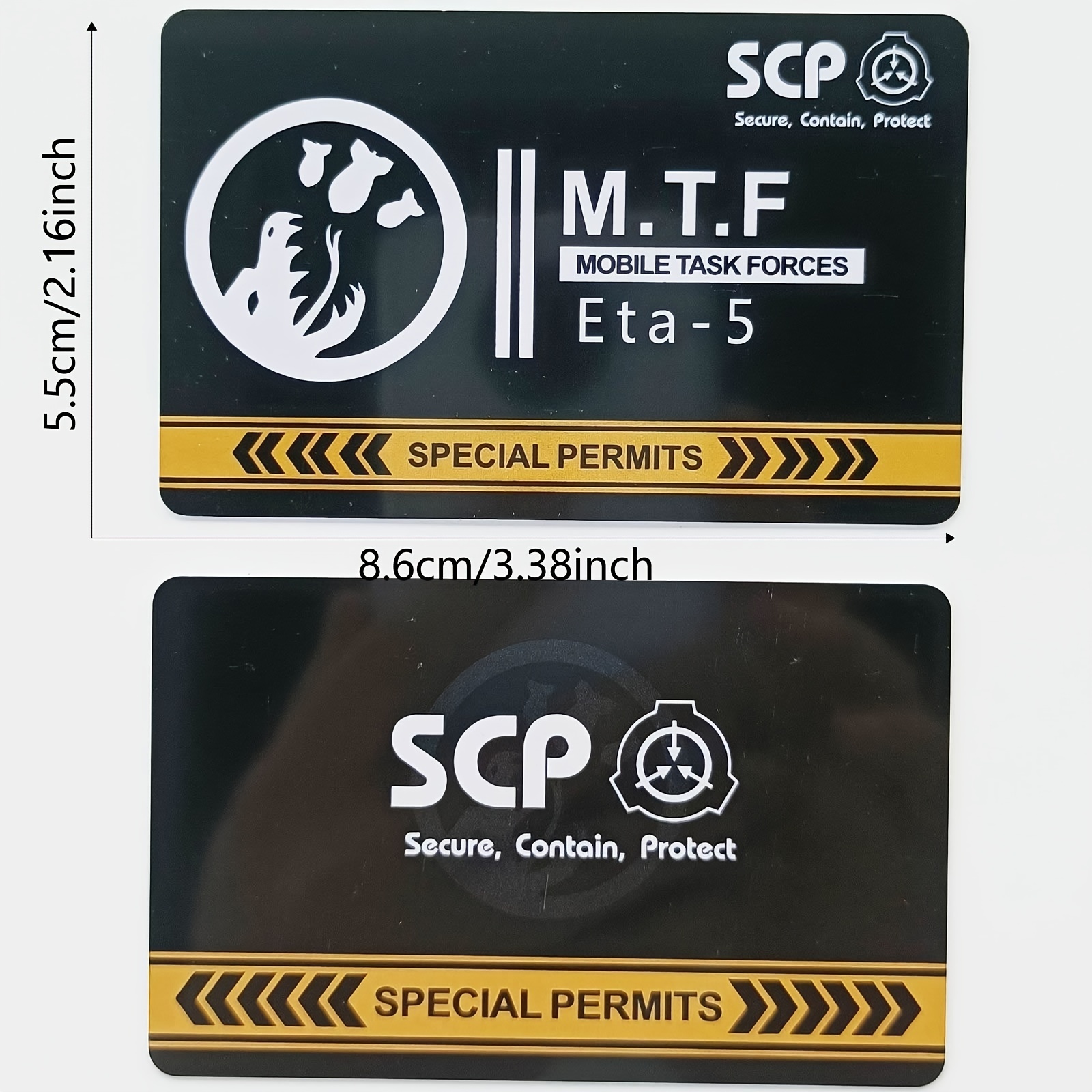 Scp Foundation Guard Secret Pvc Hardcard Special Logo Cosplay