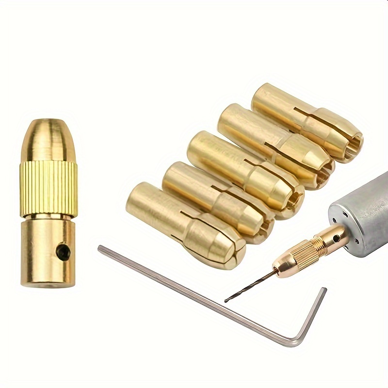 Brass Collet Mini Drill Chuck For Motor Shaft Drill Tool - Temu