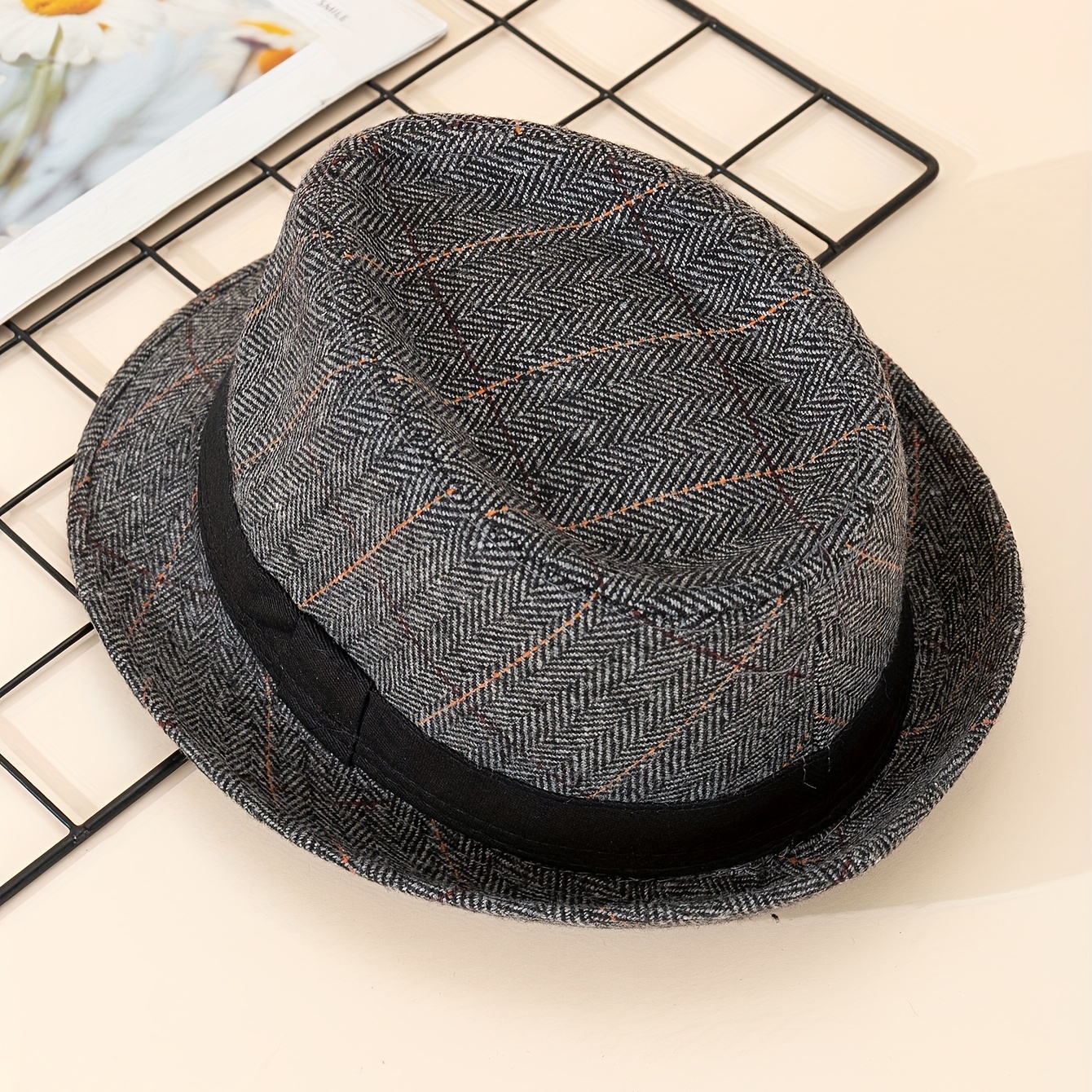 Unisex Sunshade Wide Brim Fedora Hat for Party