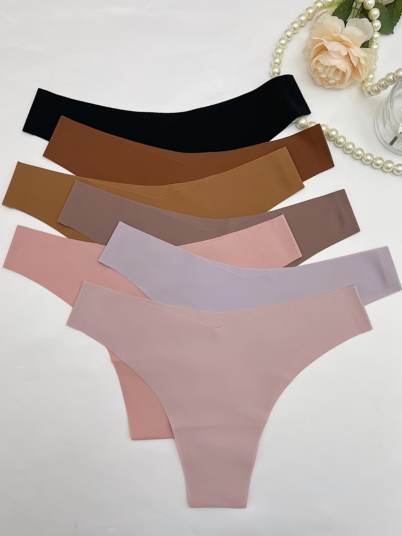 Women Seamless Panty Soft Comfort Underwear Solid color 1pcs