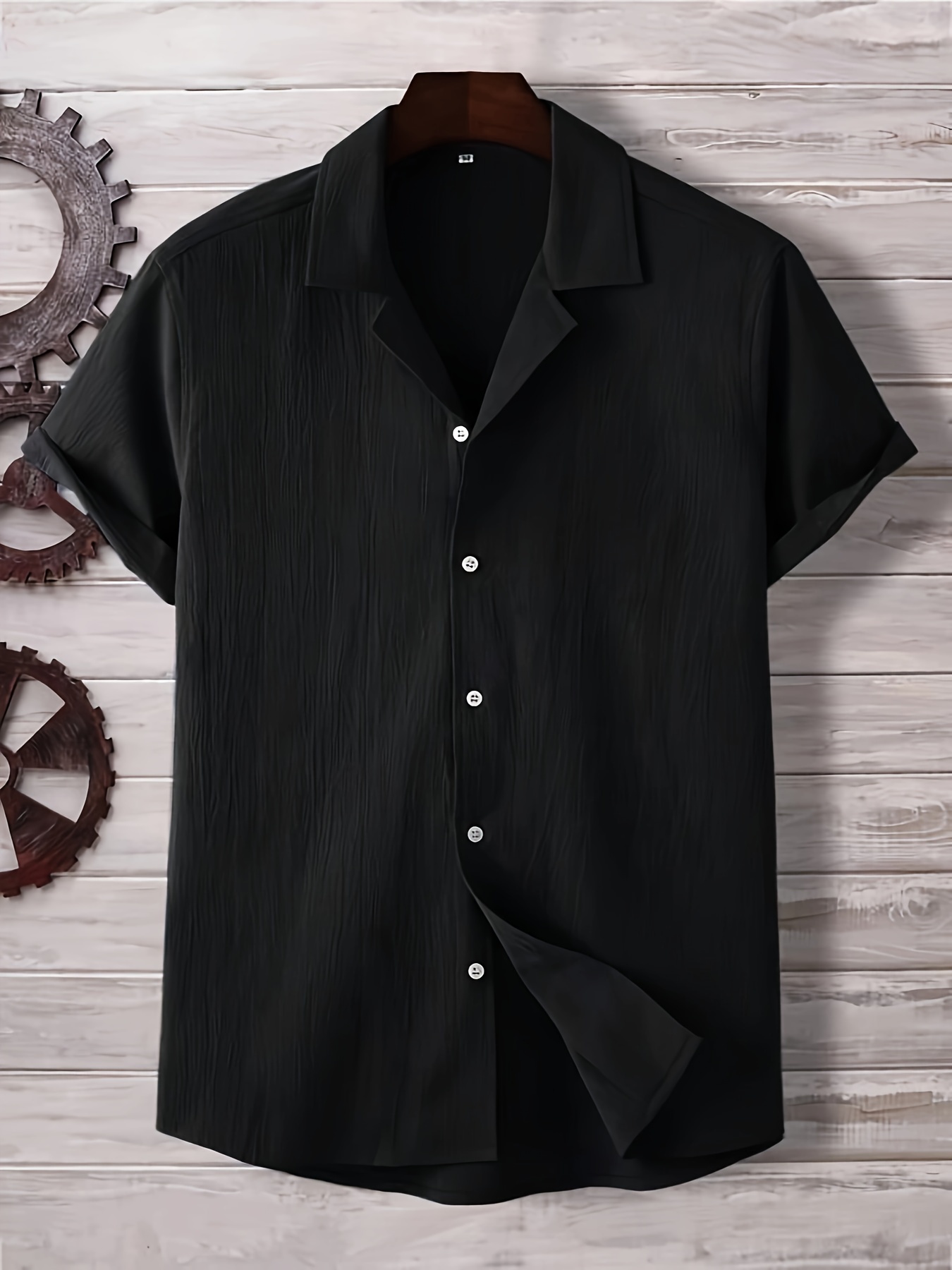 Camisas Negras Para Hombre - Temu