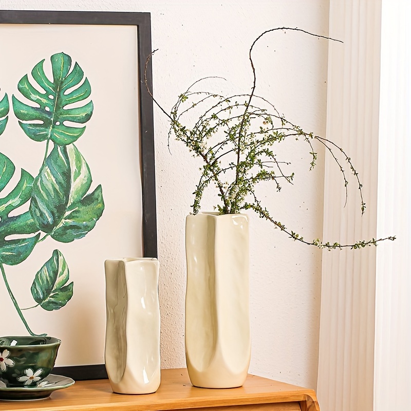 Vaso nordico dorato in ceramica ornamenti moderni per la decorazione  domestica vaso da appoggio vaso creativo per fiori - AliExpress
