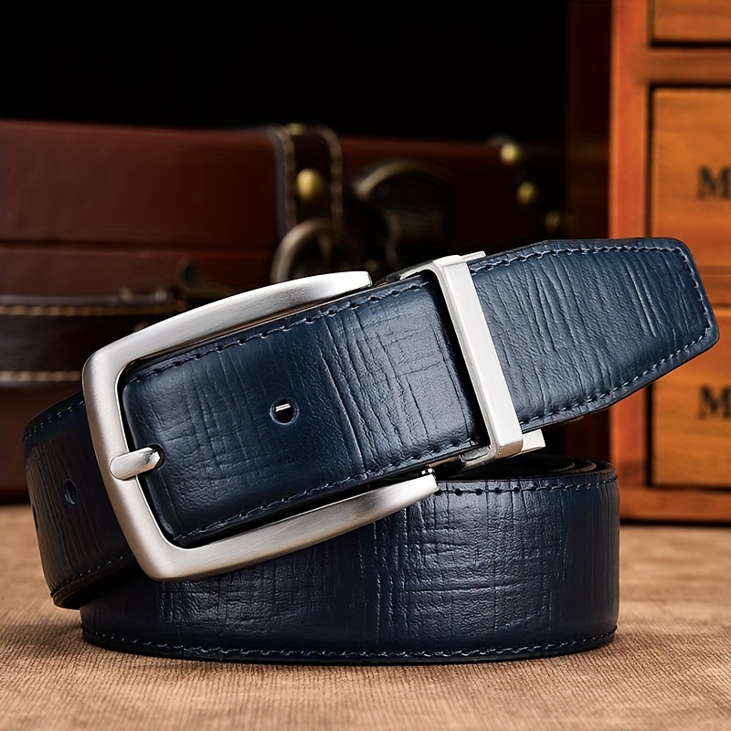 Blue Leather Belt. M