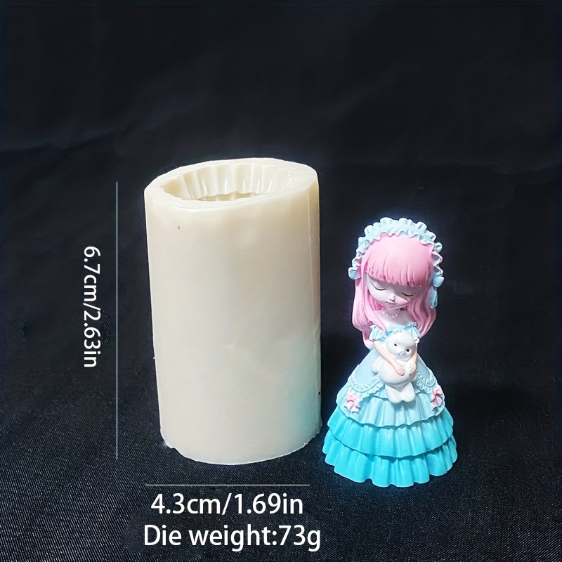 3D Winged Princess Candle Molds Silicone DIY Cartoon Girl