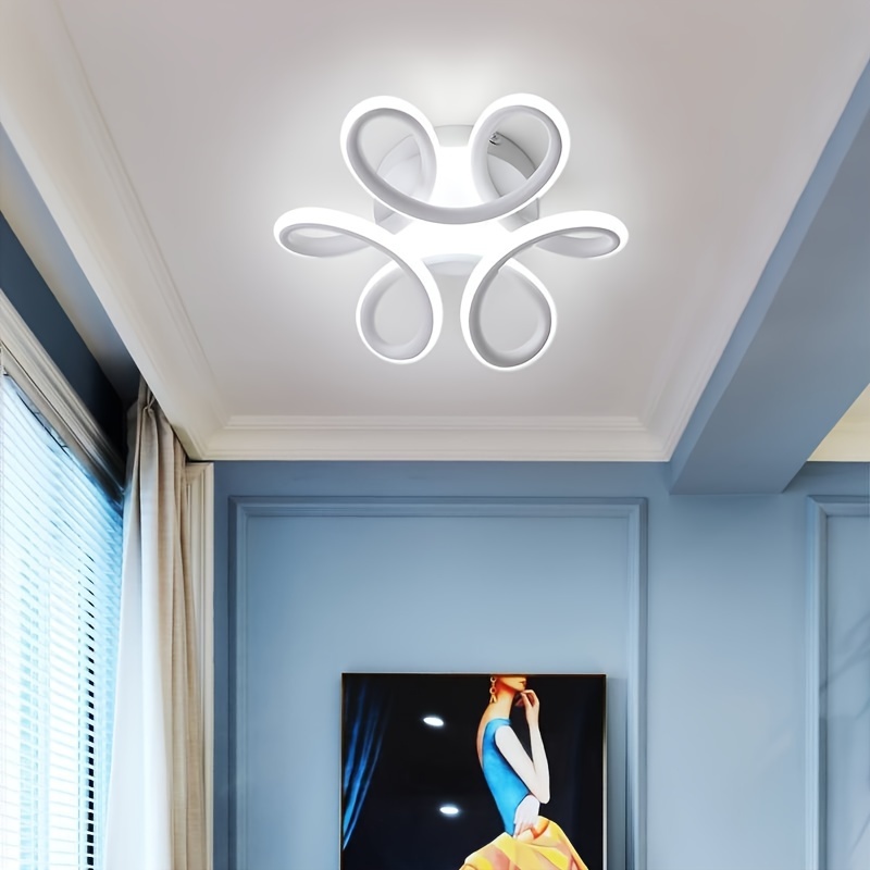 Luz Techo Led 1 Pieza Luz Techo Diseño Curvo Elegante 4 - Temu