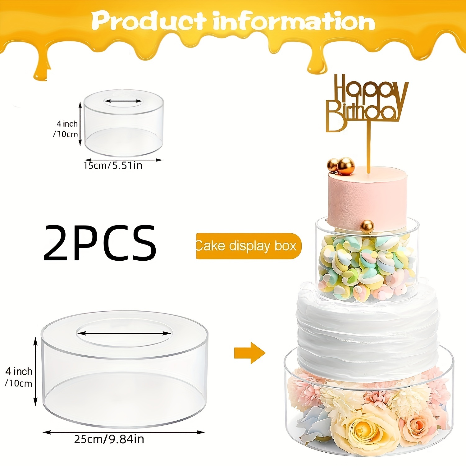 Clear Flexiglass Acrylic Cake Stand – NGOdesignworks
