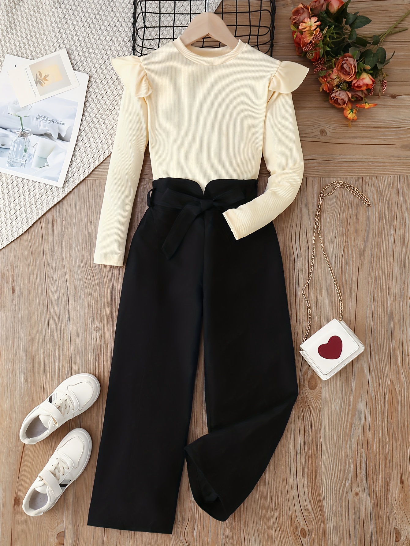Korean Style Spring Fashion High-Grade Women Suit Two Pieces Pant