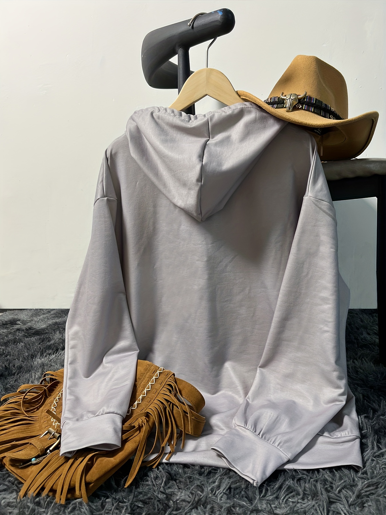 western ethnic print button drawstring hoodie vintage long sleeve pocket sweatshirt womens clothing details 2