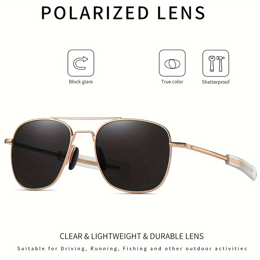 LUXANDER Pilot gafas de sol polarizadas para hombre, lentes de sol