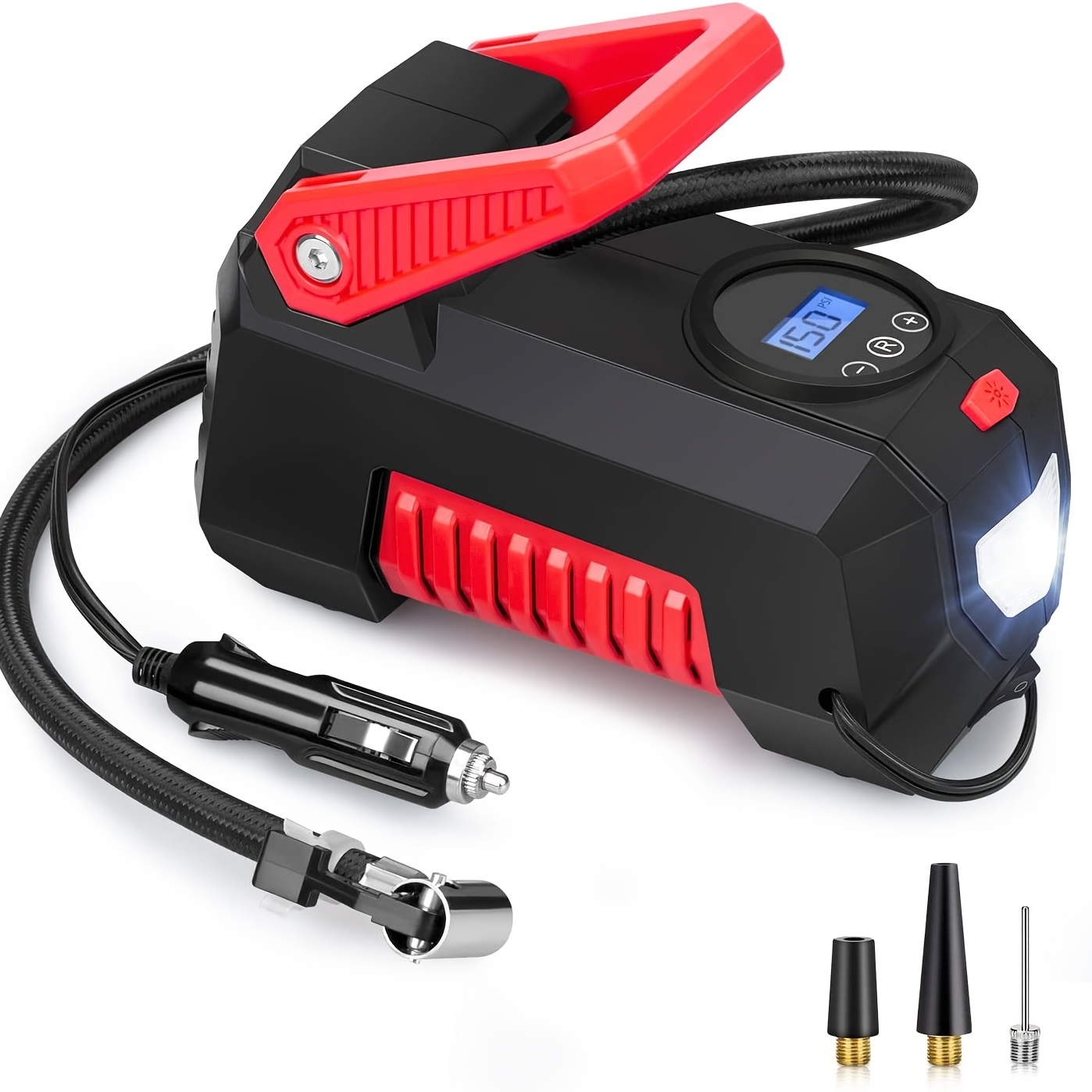 Air Compressor Tire Inflator Portable Air Pump For Car Tires 12V DC Auto  Tire Pump 100PSI With LED Light For Car, Bicycle, And Other Inflatables