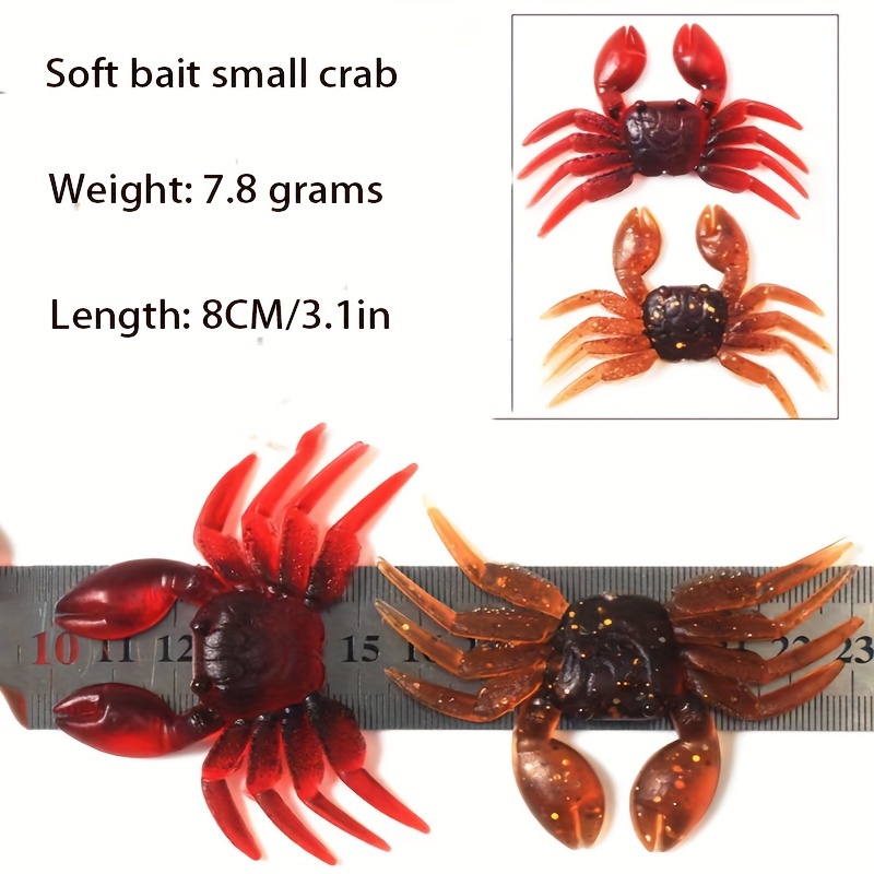 Fishing Bionic Bait Soft Small Crab Shaped Simulation - Temu