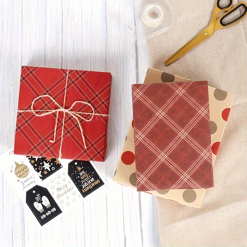 Christmas Wrapping Paper Set Recyclable Kraft Gift Wrapping - Temu