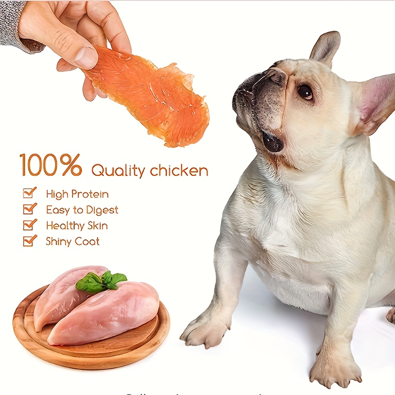 dog treats chicken jerky training treats slow roasted snacks for medium and large dogs chewy treats 10 6 ounce 300g chicken jerky 8