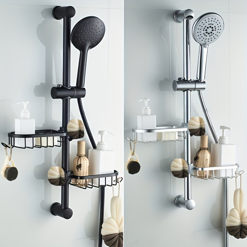 Bathroom Hanging Storage Rack, Adjustable Shower Caddy, Punch-free