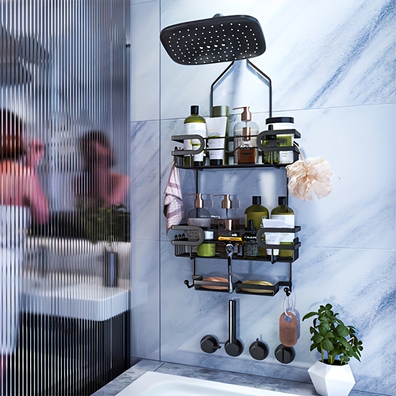 Hanging Shower Caddy Shower Organizer Bathroom Storage Rack Over Shower  Head