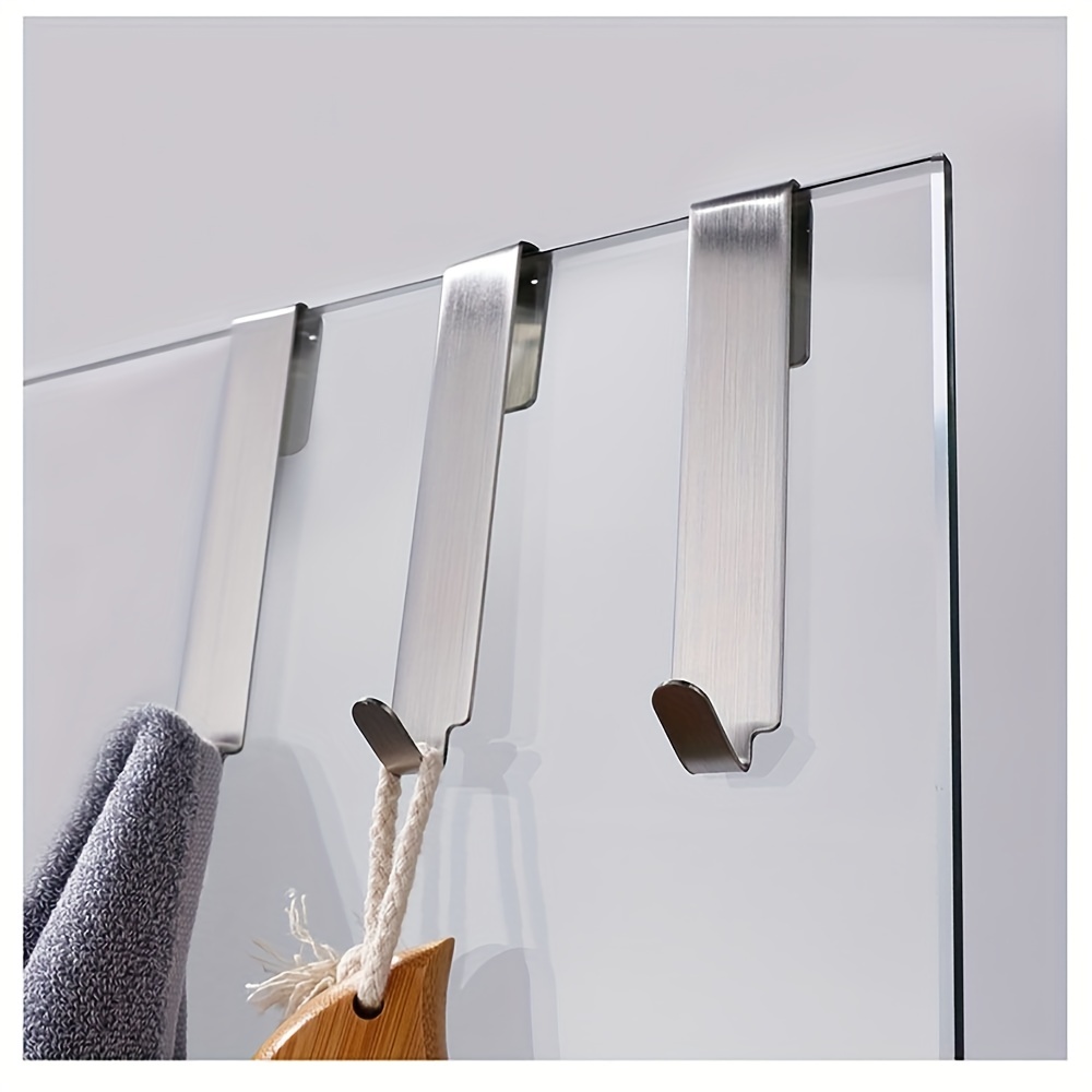 Stainless Steel Wall Towel Hooks for Bathroom Frameless Glass Shower Door  Hanger