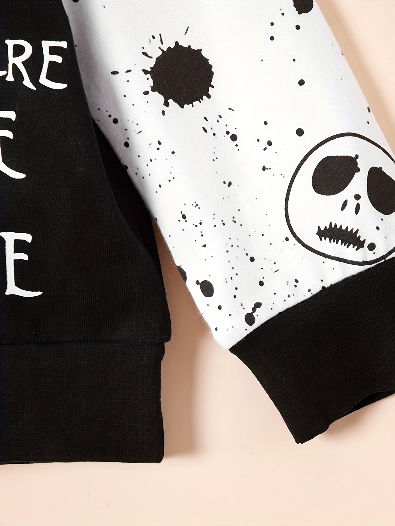 2pcs Baby Boy's Skull Ghost Halloween Costume Set