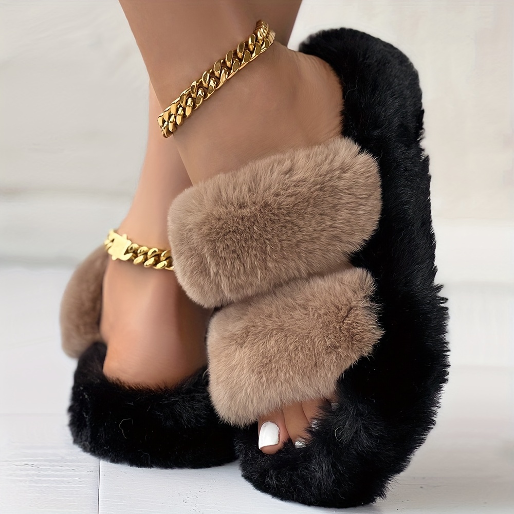 Fur hot sale house shoes