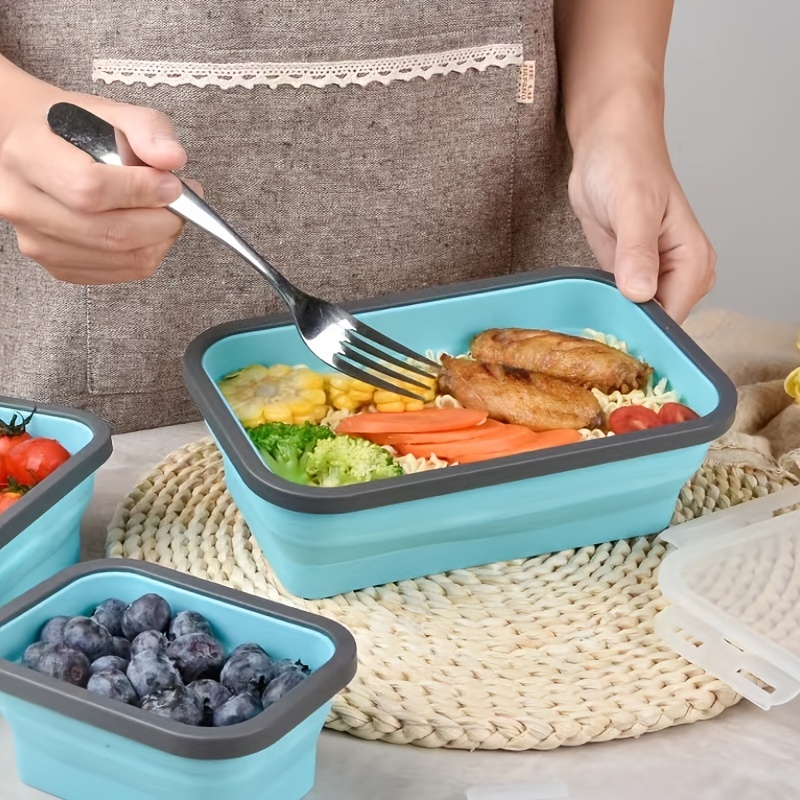 Silicone Folding Bento Box Collapsible Portable Lunch Box for Food  Dinnerware Food Container Bowl Lunchbox Tableware