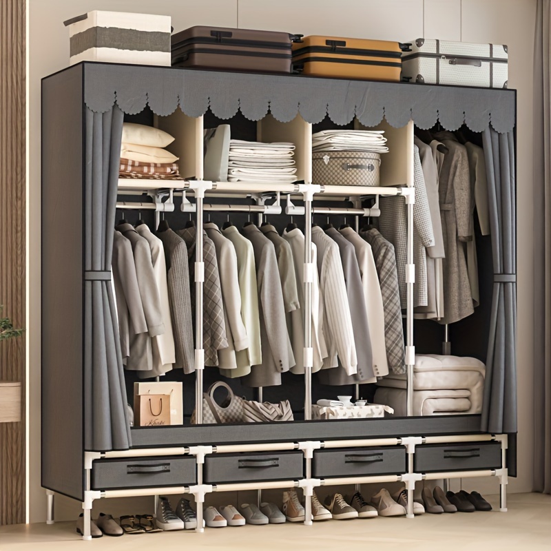  Dtkj Hermoso armario, trastero, caja de almacenamiento,  almacenamiento de arandela reforzada para armario de alquiler (color: 66.9  x 17.7 x 66.9 in) B) : Hogar y Cocina