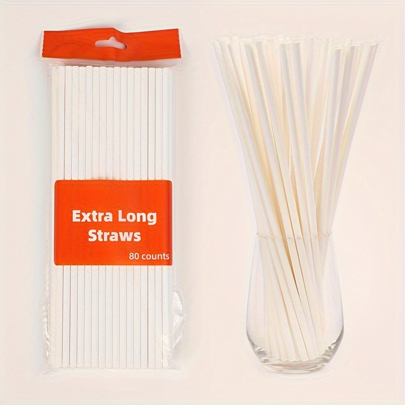 Disposable Paper Straws and Other extra long drinking straws on