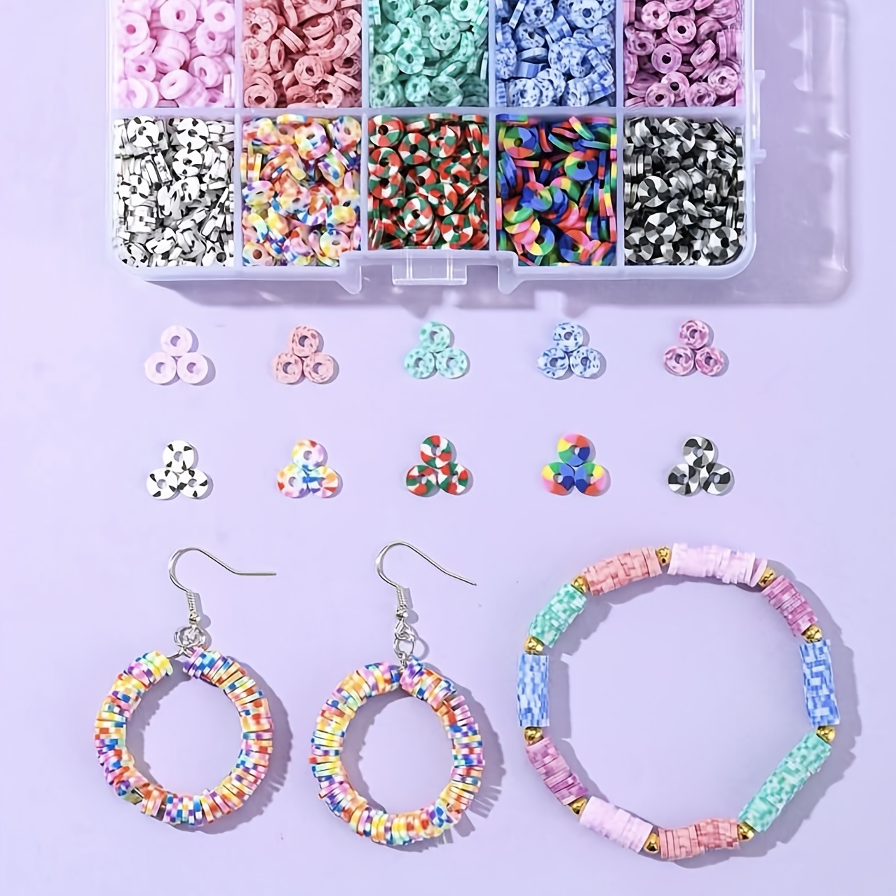 Colorful Plastic Loose Beads For Bracelets Making And - Temu