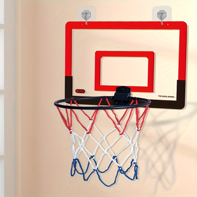  Aro de baloncesto para interiores y exteriores, montado en la  pared, mini canasta de bola sobre la pared de la puerta para niños, regalos  de juguete para niños y niñas, portátil 