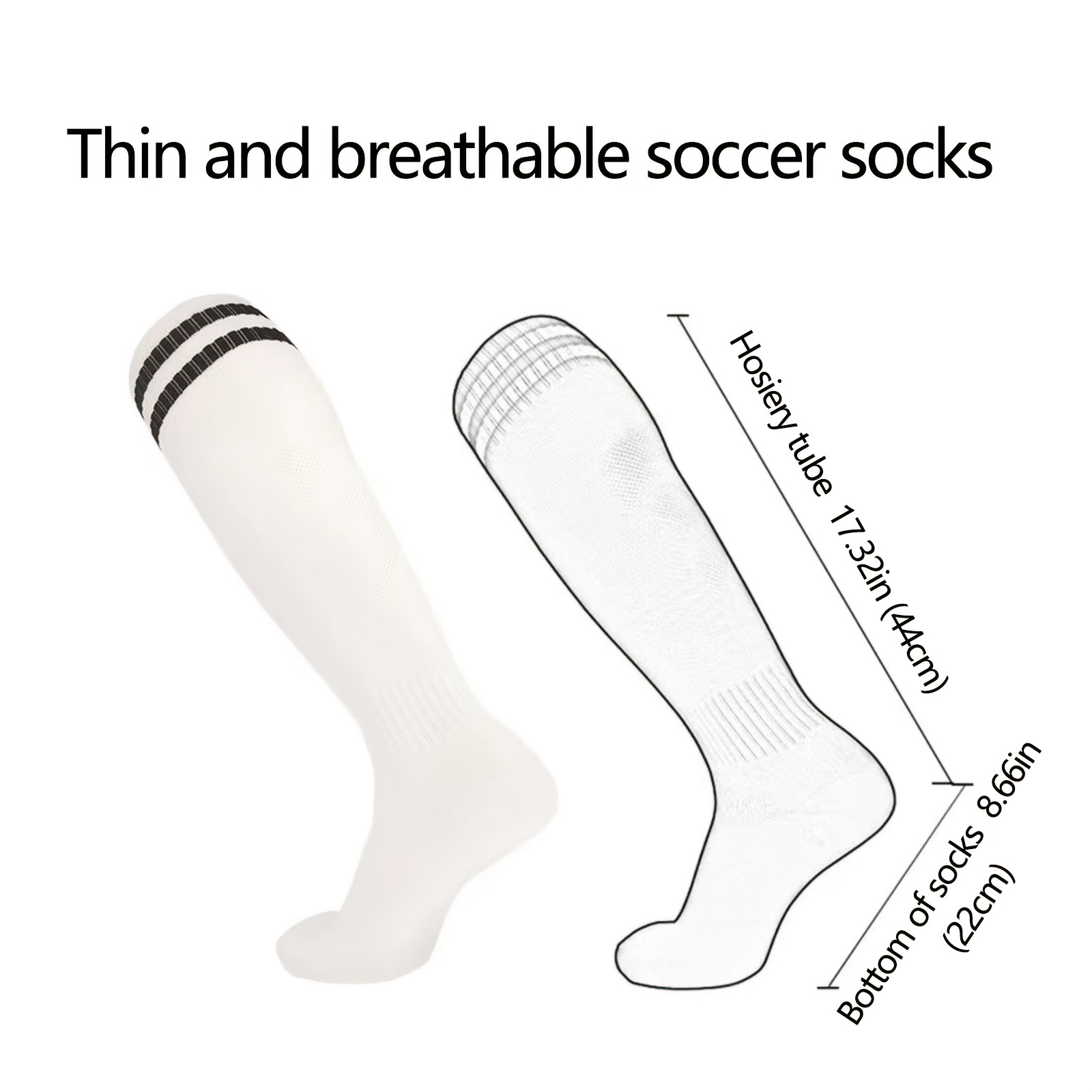 Durable High top Soccer Socks Men Women One Size Fits (6 10) - Temu
