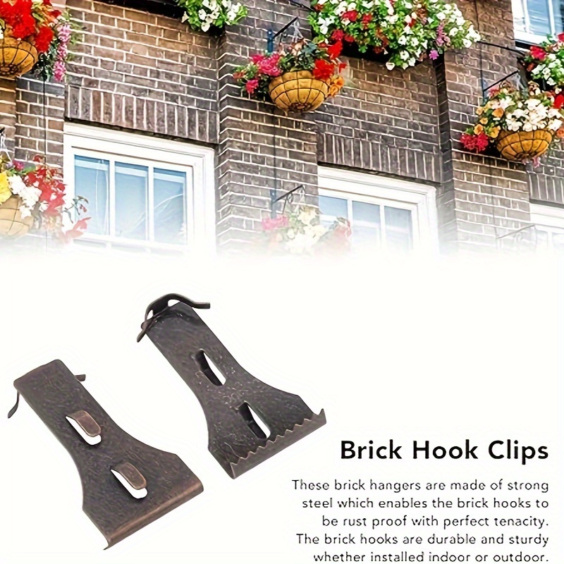 Brick Hook Clips Outdoor Brick Hangers Wall Clips For - Temu