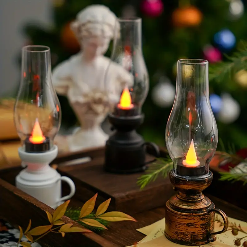 1pc Led Kerosene Oil Lamp Lantern Vintage Oil Lamps Chamber Lamp Retro  Decorative Lantern Flameless Christmas Decor For Tabletop Decor Emergency  Lighting - Tools & Home Improvement - Temu Japan