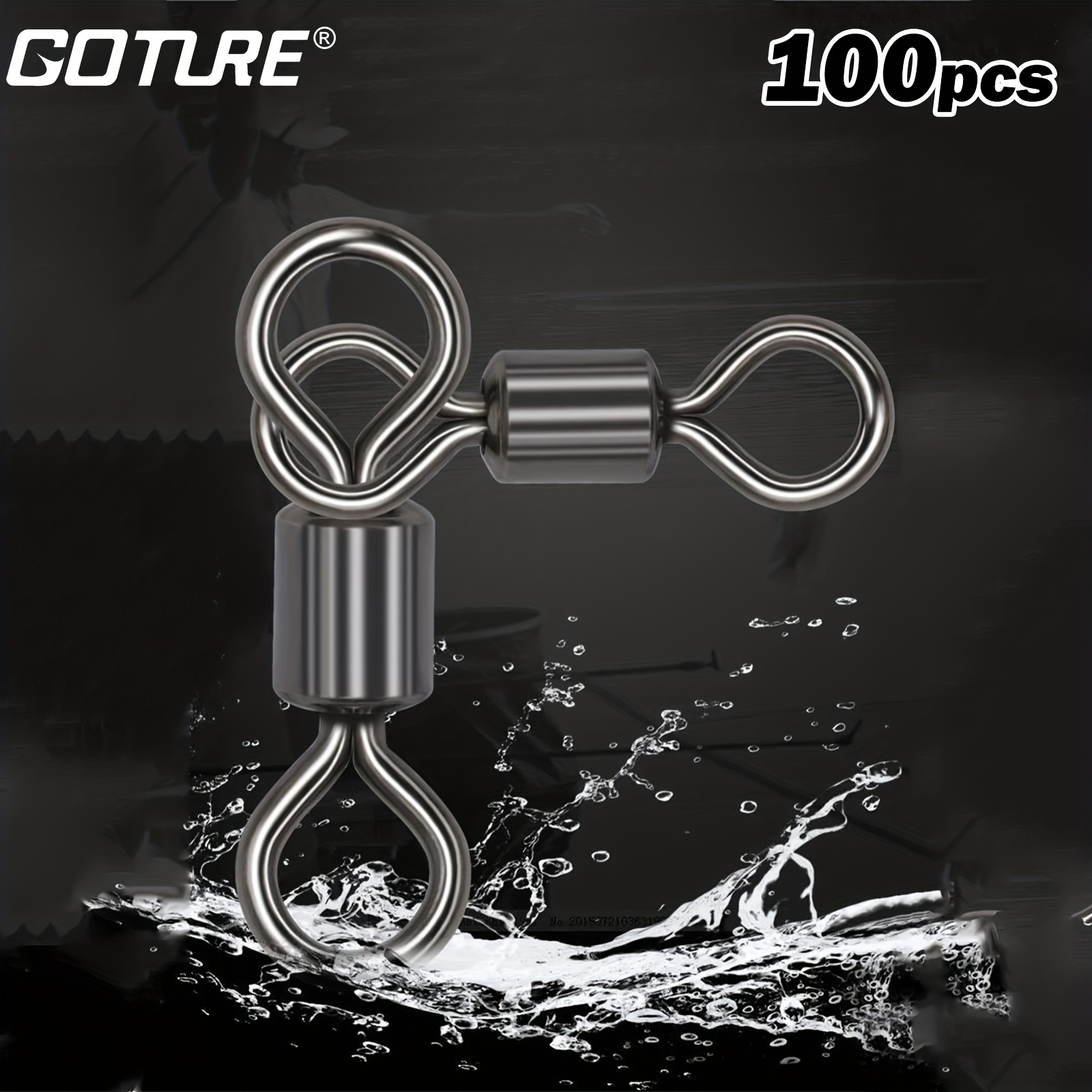 AGOOL Three 3 Way Barrel Fishing Swivels Cross-Line - 50/100pcs T-Turn  Crossline Fishing Connector Fast Copper with Stainless Steel Tackle  Accessories