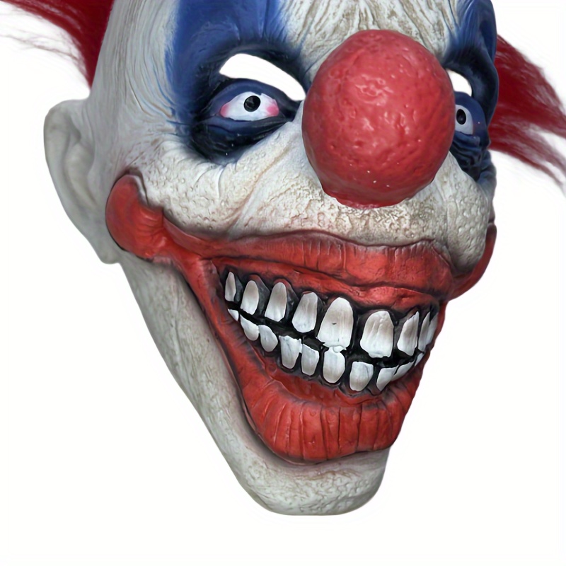 Latex Vivid Horror Clown Mask Ugly Man Full Face Mask Dress - Temu