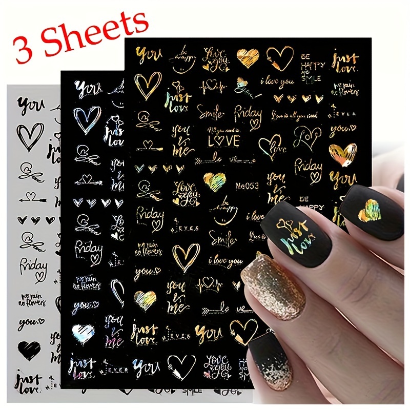 Happy Valentine's Day Icons Hearts Love 3D Stickers Planner DIY Crafts Scrapbook