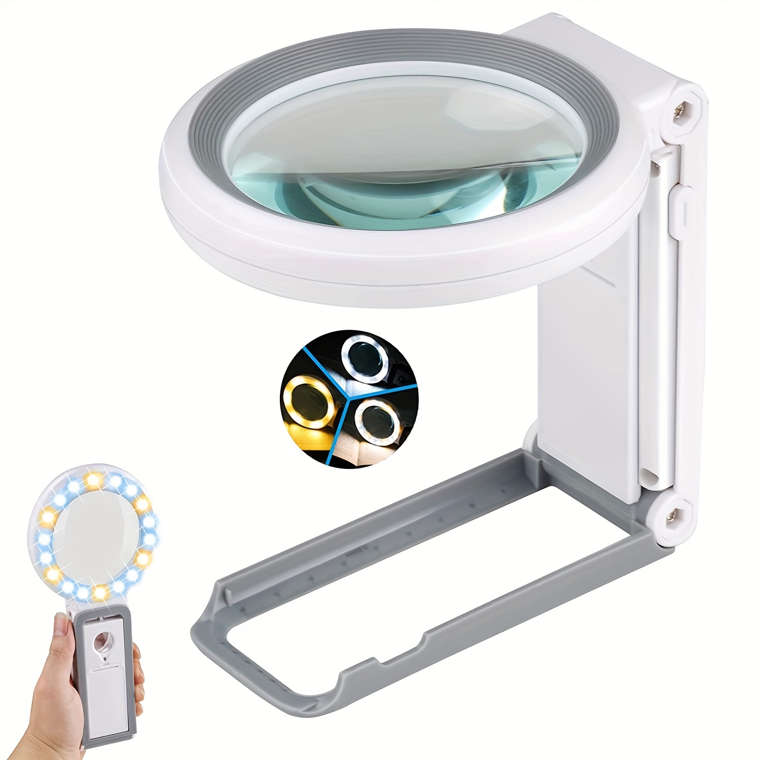 10X Beauty Magnifying Lamp with Light Stand Illuminated Magnifier