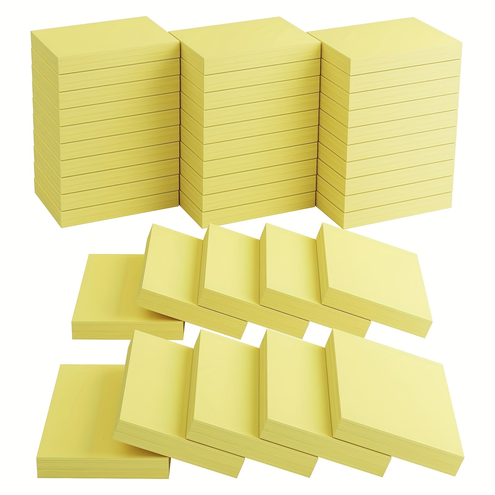 30pcs, Sticky Notes, 75 Sheets/pad, Self-adhesive Pad, Light Yellow Super  Sticky Notes, Suitable For Office, School, And Daily Necessities, 2x1.5 Inch
