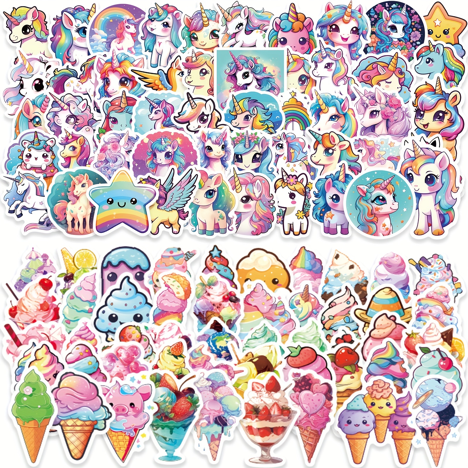 Ice Cream Cones Graffiti Decoration Stickers For Laptop - Temu