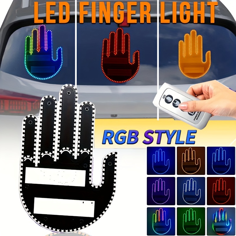 Lustiges Auto-Finger-Licht mit Remote Road Rage Sign Mittelfinger